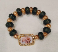 Jai Guruji Monalisa  Bracelet  - Pine Green