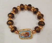 Jai Guruji Monalisa  Bracelet  - Gold, Free Size