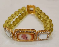 Jai Guruji Bracelet  - Green, Free Size