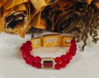 Jai Guruji Bracelet  - Red, Free Size