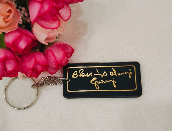 Jai Guruji Key Ring - Black