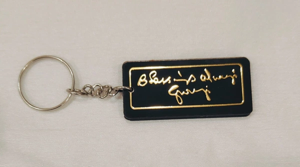 Jai Guruji Key Ring - Black