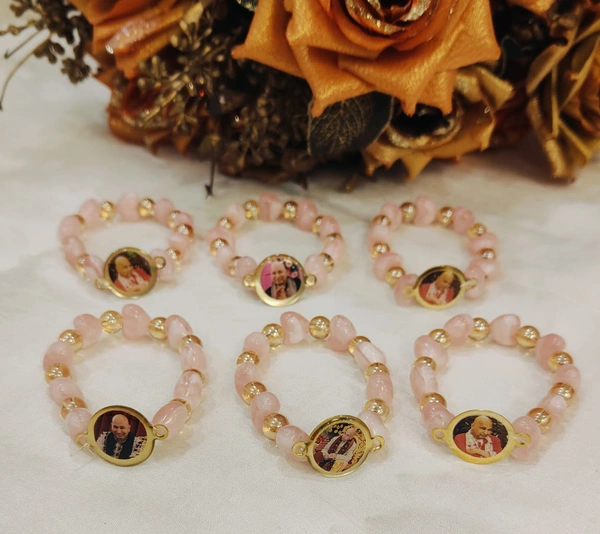 Jai Guruji Pack Of 10 Bracelets  - Free Size, Pink Lace