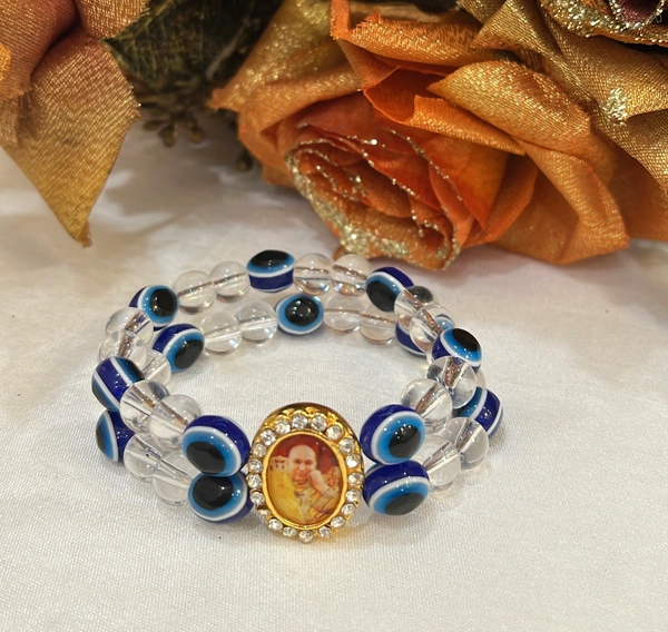 Jai Guruji Evil Eye Double Layer Bracelet - Free Size