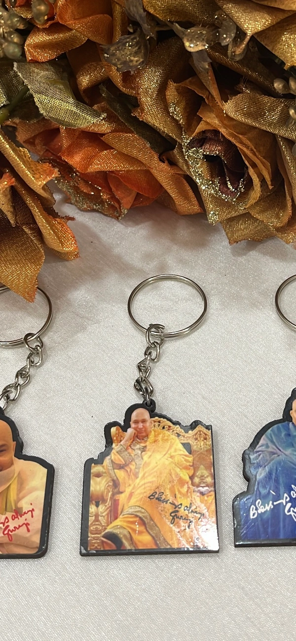 Jai Guruji Double Sided Key Ring Pack Of 10