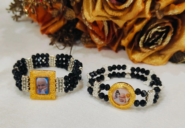 Jai Guruji Couple Bracelet -2 Pc Set  - Free Size