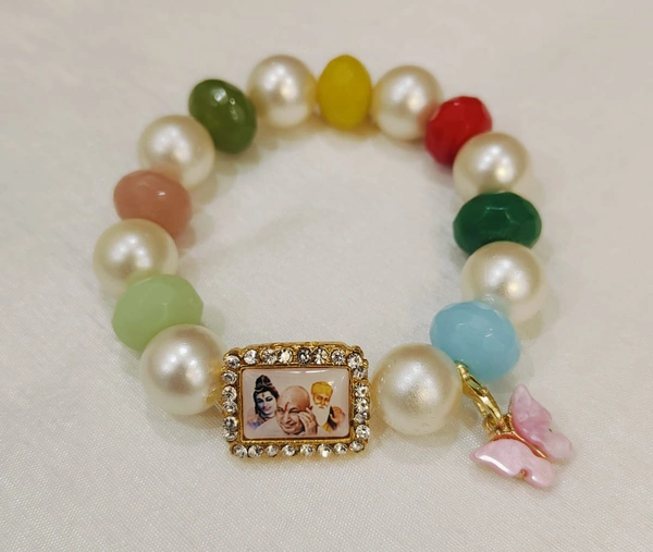 Jai Guruji Multicolour Bracelet  - Free Size