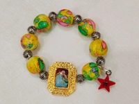Jai Guruji Star Charm Bracelet  - Free Size, Yellow