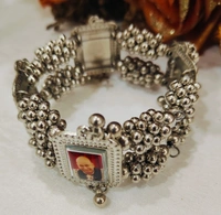 Jai Guruji Openable Oxidized Bangle - Free Size