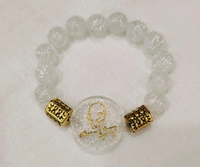 Jai Guruji Resin Bracelet  - White, Free Size