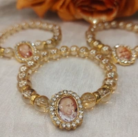 Jai Guruji Pack Of 10 Bracelets  - Free Size, Golden Tainoi