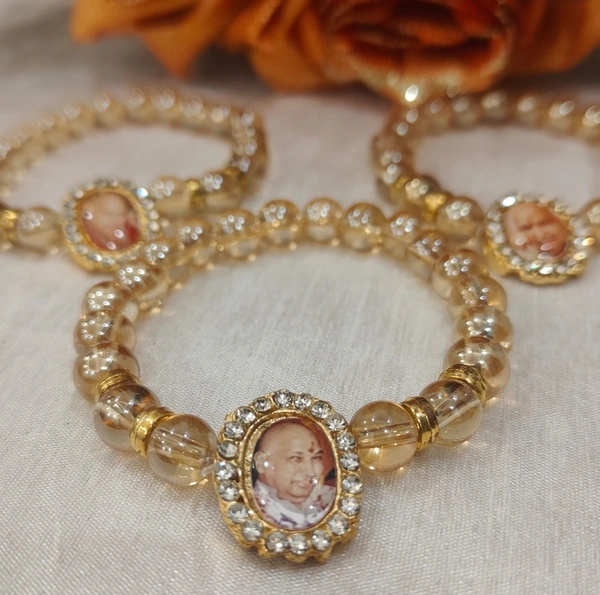 Jai Guruji Pack Of 10 Bracelets  - Free Size, Golden Tainoi