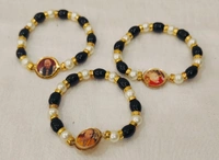 Jai Guruji Pack Of 10 Bracelets  - Black, Free Size