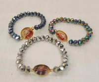 Jai Guruji Pack Of 10 Bracelets Shiny Beads - Free Size