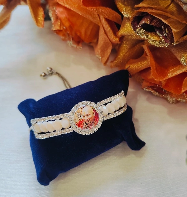 Jai Guruji Premium Tennis Bracelet  - Free Size
