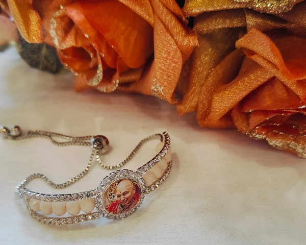 Jai Guruji Premium Tennis Bracelet  - Free Size