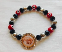 Jai Guruji Bracelet With Evil Eyes - Free Size