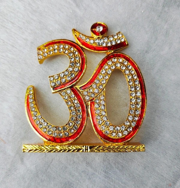 Om Metal Stand Red And Gold
