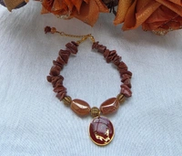 Jai Guruji Premium Resin Bracelet  - Brown, Free Size