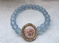 Jai Guruji Matte Beads Bracelet  - Scooter, Free Size