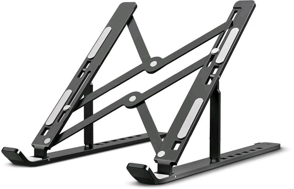 Callmate Adjustable Laptop Stand for Desk | Foldable & Adjustable Stand | MacBook - Black