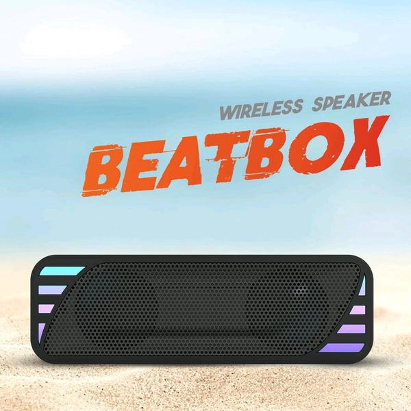 Unix XB-U44 Beatbox Wireless Speaker with LED Colorful Light - White