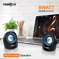 Frontech SPK-0003 2x1.5W Wired 2.0 Multimedia Speaker - Black