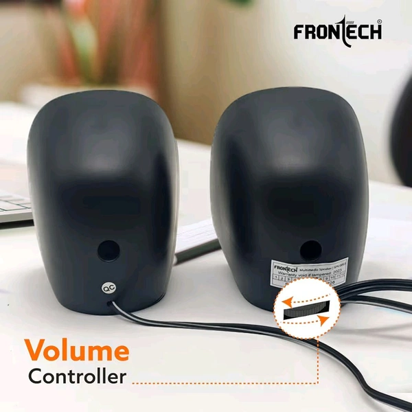 Frontech SPK-0003 2x1.5W Wired 2.0 Multimedia Speaker - Black