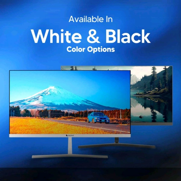 22HD 22" LED Frameless Ultra slim HD Monitor, 75Hz Refresh Rate, 1080p - White, 22