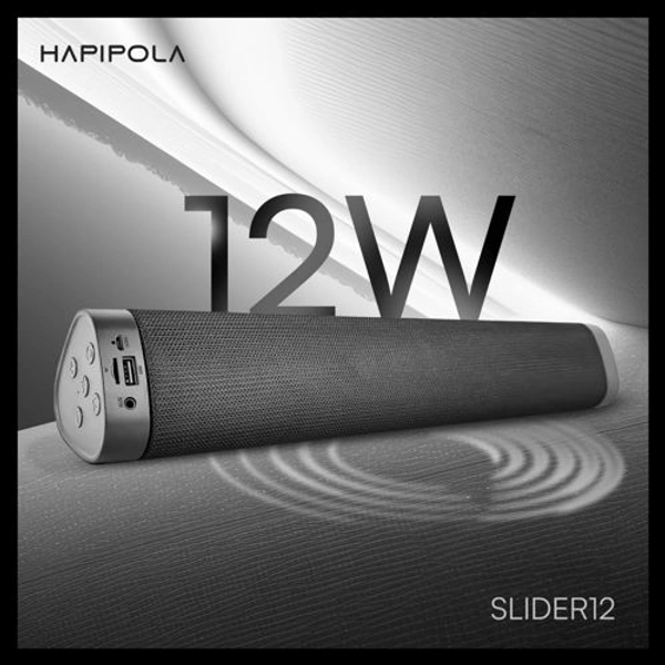 HapiPola Slider 12W Bluetooth Speaker ( Black )