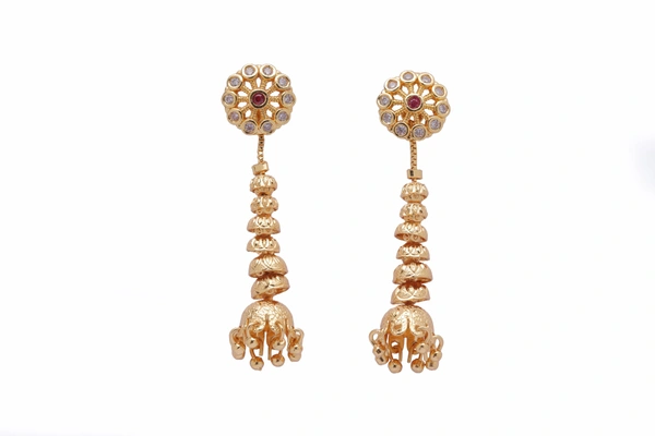 KISONA GOLD SUI DHAGA WITH WHITE DIAMOND  - FREESIZE, Gold