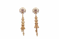 KISONA GOLD TRADITIONAL SUI DHAAGA EARRING - FREESIZE, Gold