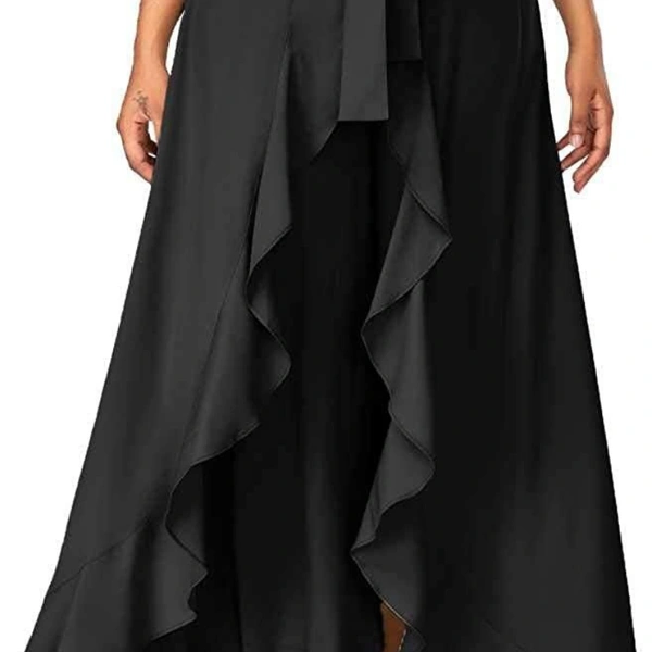SM READYMADE GARMENT RUFFLE SKIRT WESTERN WEAR F - Free size up to2XL, Black