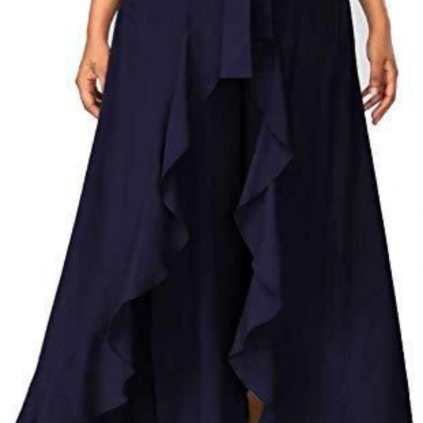 SM READYMADE GARMENT RUFFLE SKIRT WESTERN WEAR F - Free size up to2XL, Navy Blue