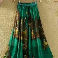 SM READYMADE GARMENT SF SKIRT HEAVY CREPE DIGITAL PRINT SKIRT O - Various Colours, Free Size