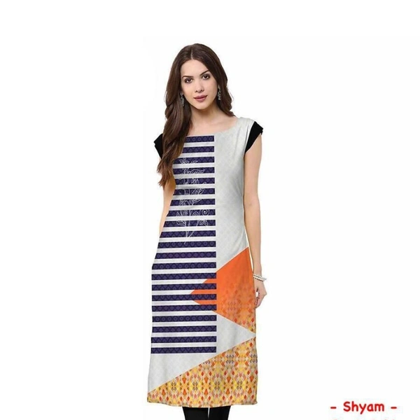 SM READYMADE GARMENT American Crepe Kurtis - White, XL-42,