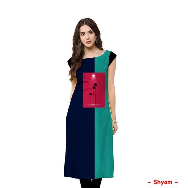SM READYMADE GARMENT American Crepe Kurtis - Black Green, M 38 L 40 XL 42 XXL 44 3XL 46 4XL 48
