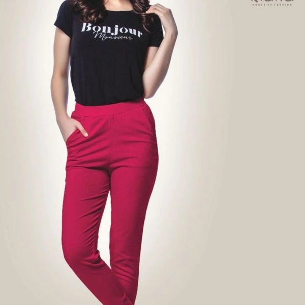 SM READYMADE GARMENT PRESENTS KIANA CIGARETTE COTTON XL SIZE PANTS A - 32 XL