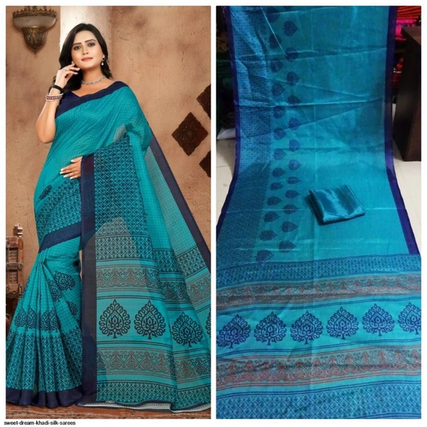 SM READYMADE GARMENT Presents SWEET DREAM KHADI SILK SAREES E - Pink Green Red, 01