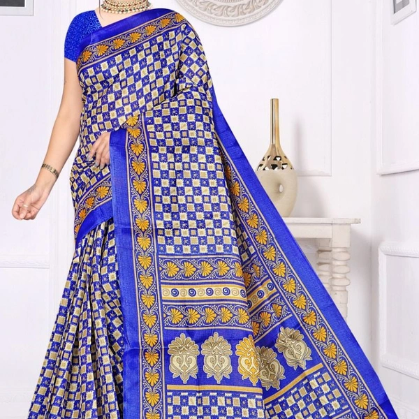 SM READYMADE GARMENT Presents SWEET DREAM KHADI SILK SAREES E - Red Blue Green, 01