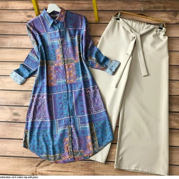 SM READYMADE GARMENT & CELEBRATION VOL 4 CELEBRATION VOL 4 COTTON TOP WITH PLAZO B26 MAY 2021 - Multicolor, M-38, L-40, XL-42, XXL-44