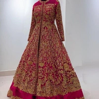 SM READYMADE GARMENT LG 350 GEORGETTE WESTERN A - Blue, Red & Orange, TYPE: SEMI STITCH