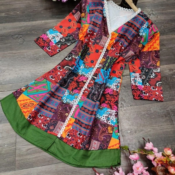 SM READYMADE GARMENT KRISHWA COTTON TOP WESTERN D - Blue, Light blue, Red, Green, Size :-M. (38)L. (40)Xl. (42)Xxl. (44)