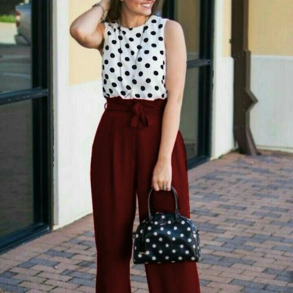 SM READYMADE GARMENT NEW HEAVY CREPE JUMPSUIT WESTERN D - Various Colours, Size :: S(36), M(38), L(40), XL(42), XXL(44).