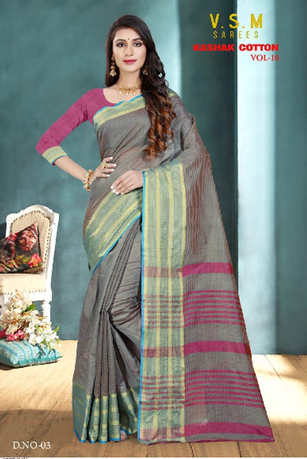 V S M SAREES V S M SAREE KASHAK COTTON VOL 10 0