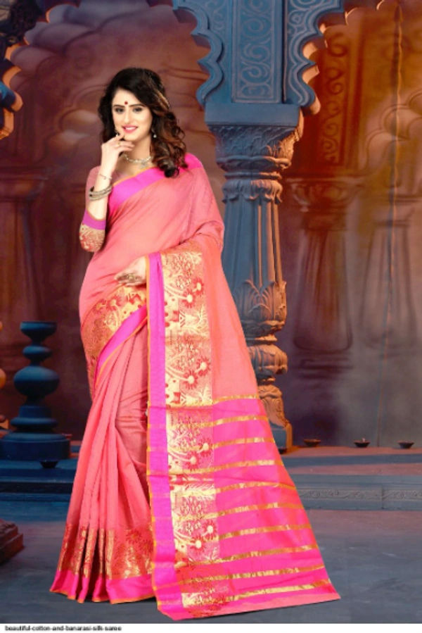 SM READYMADE GARMENT BEAUTIFUL COTTON AND BANARASI SILK SAREE