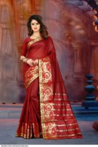 SM READYMADE GARMENT BEAUTIFUL COTTON AND BANARASI SILK SAREE