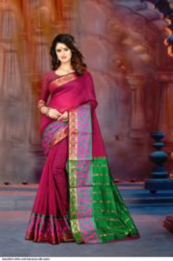 SM READYMADE GARMENT BEAUTIFUL COTTON AND BANARASI SILK SAREE