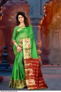 SM READYMADE GARMENT BEAUTIFUL COTTON AND BANARASI SILK SAREE