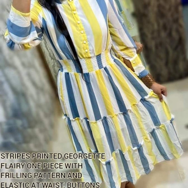SM READYMADE GARMENT & SF GEORGETTE WESTERN F - FREE SIZE UPTO XXL, PINK, YELLOW, PINK, GREEN